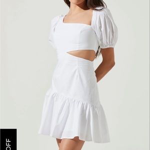 ASTR the Label White Cut Out Dress